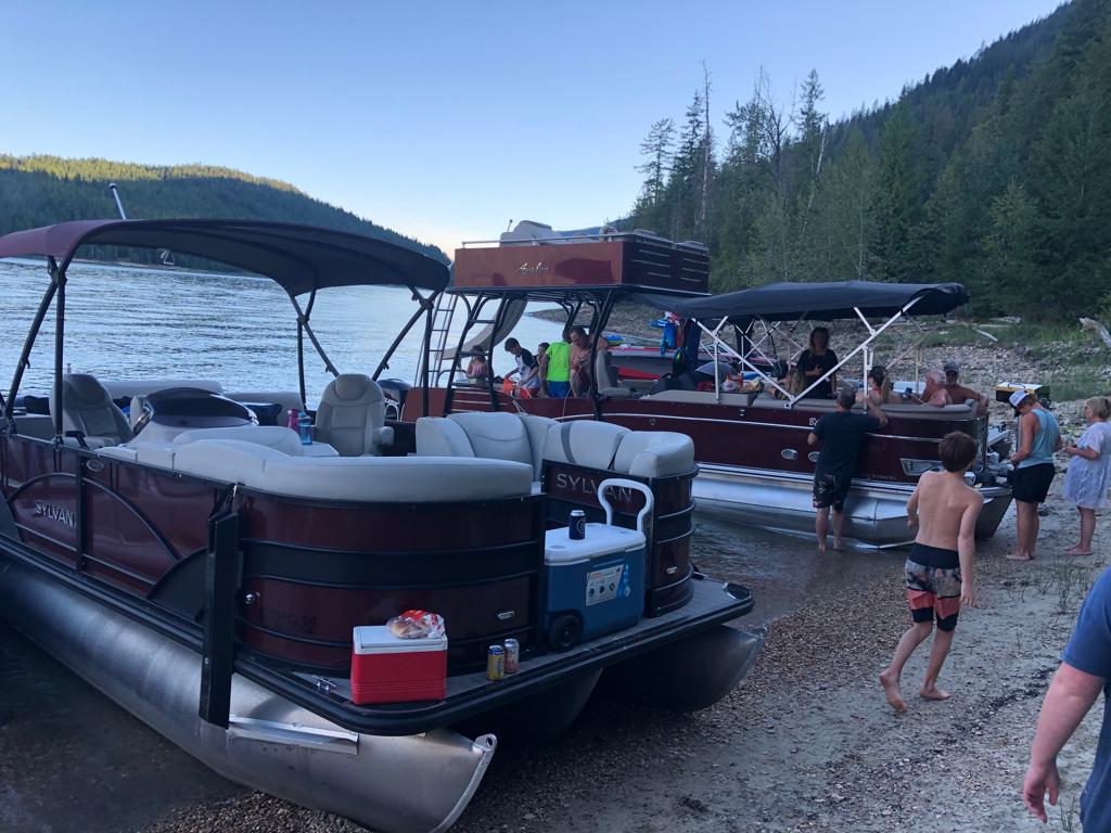 Pontoon Boat in Sicamous